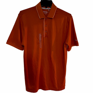 Walter Hagen Men's Clubhouse Pique Polo - Toasted Orange - Size Small (b3)